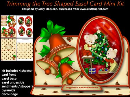 Trimming the Tree - Shaped Easel Card Mini Kit