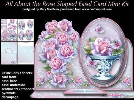 All About the Rose - Shaped Easel Card Mini Kit