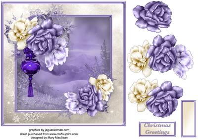 Snow for Christmas Decoupage Card Front