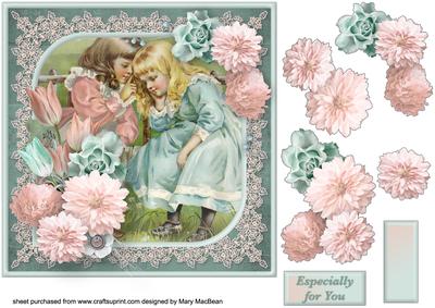 Best Friends Decoupage Card Front