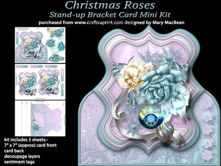 Christmas Roses - Stand-up Bracket Card Mini Kit
