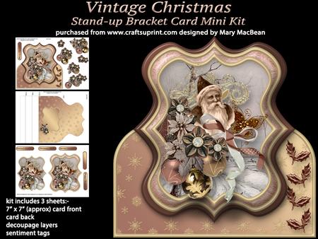 Vintage Christmas - Stand-up Bracket Card Mini Kit