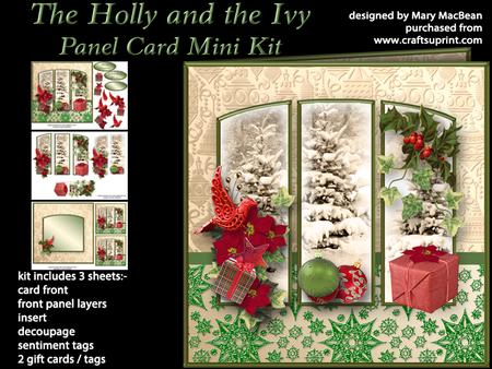 The Holly and the Ivy Panel Card Mini Kit