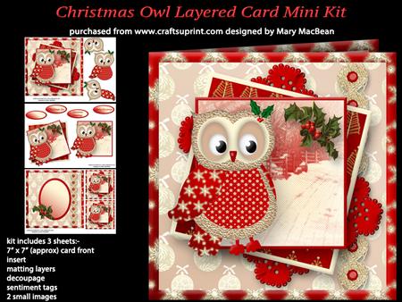 Christmas Owl Layered Card Mini Kit