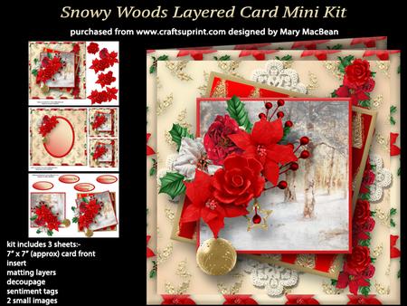 Snowy Woods Layered Card Mini Kit