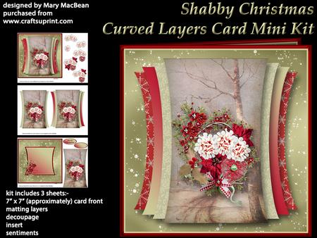 Shabby Christmas - Curved Layers Card Mini Kit