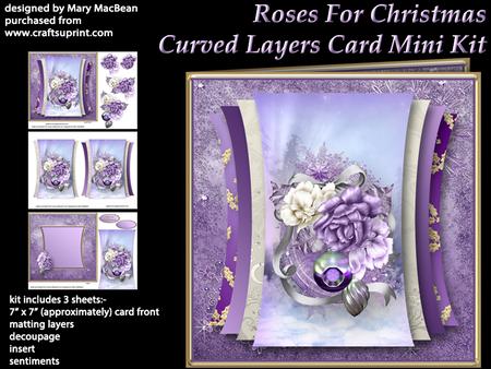 Roses for Christmas - Curved Layers Card Mini Kit