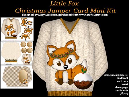 Little Fox - Christmas Jumper Card Mini Kit