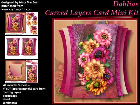 Dahlias - Curved Layers Card Mini Kit