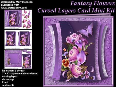 Fantasy Flowers - Curved Layers Card Mini Kit