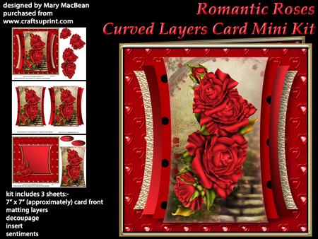 Romantic Roses - Shaped Layers Card Mini Kit