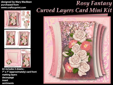 Rosy Fantasy - Curved Layers Card Mini Kit