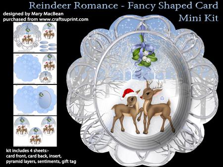 Reindeer Romance - Fancy Shaped Card Mini Kit
