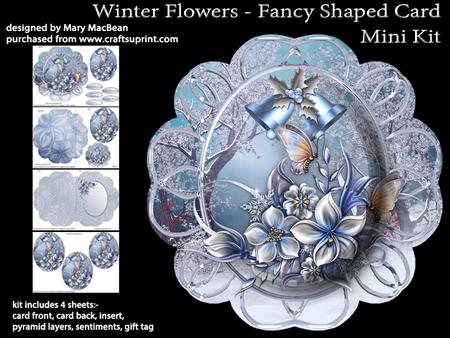 Winter Flowers - Fancy Shaped Card Mini Kit