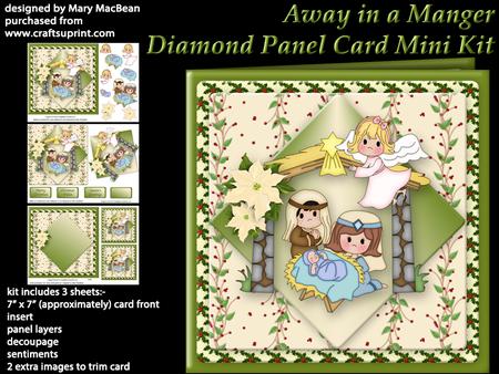 Away in a Manger - Diamond Panel Card Mini Kit