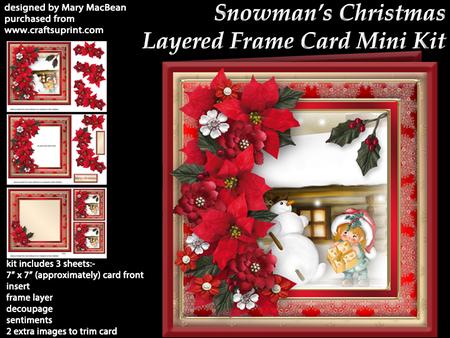 Snowman's Christmas - Layered Frame Card Mini Kit