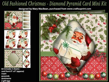Old Fashioned Christmas - Diamond Pyramid Card Mini Kit