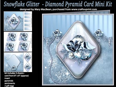 Snowflake Glitter - Diamond Pyramid Card Mini Kit