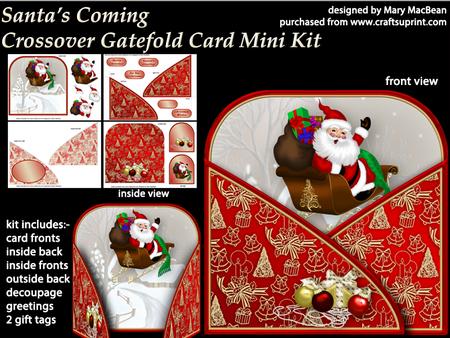 Santa's Coming - Crossover Gatefold Card Mini Kit