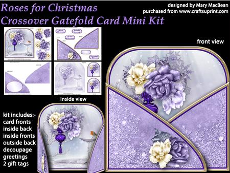 Roses for Christmas - Crossover Gatefold Card Mini Kit