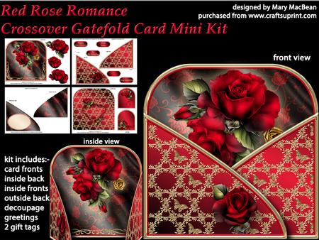 Red Rose Romance - Crossover Gatefold Card Mini Kit