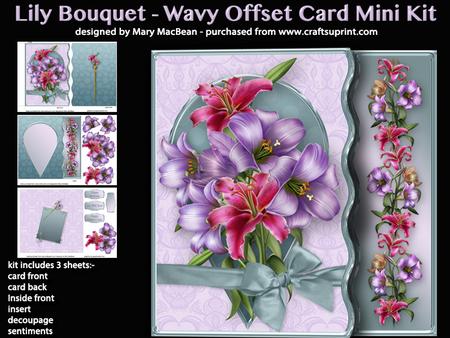 Lily Bouquet - Wavy Offset Card Mini Kit
