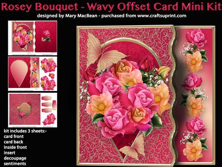 Rosey Bouquet - Wavy Offset Card Mini Kit