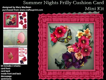 Summer Nights - Frilly Cushion Card Mini Kit