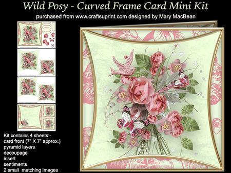 Wild Posy - Curved Frame Card Mini Kit