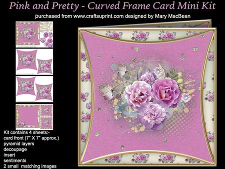 Pink and Pretty - Curved Frame Card Mini Kit