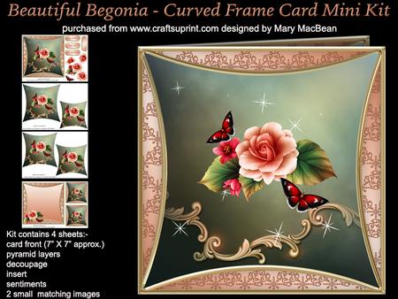 Beautiful Begonias - Curved Frame Card Mini Kit