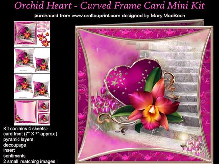 Orchid Heart - Curved Frame Card Mini Kit