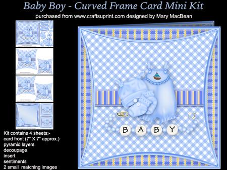 Baby Boy - Curved Frame Card Mini Kit
