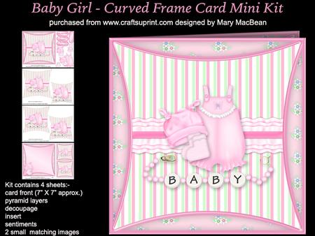 Baby Girl - Curved Frame Card Mini Kit