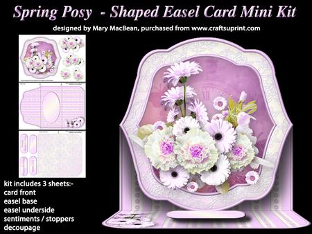 Spring Posy - Shaped Easel Card Mini Kit