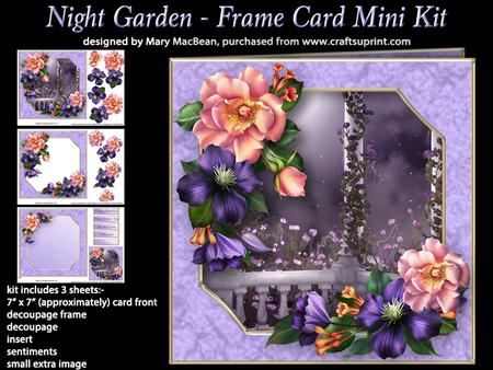 Night Garden - Frame Card Mini Kit
