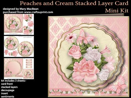 Peaches and Cream Stacked Layer Card Mini Kit