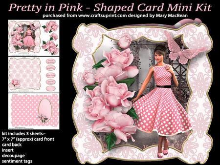 Pretty in Pink - Shaped Card Mini Kit