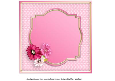 Flower Baby Girl Card Insert