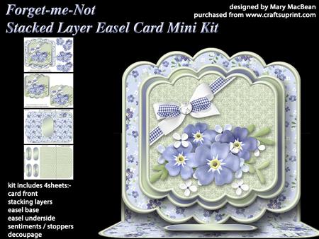 Forget-me-not - Stacked Layer Easel Card Mini Kit