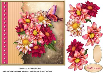 Summer Dahlias Card Front