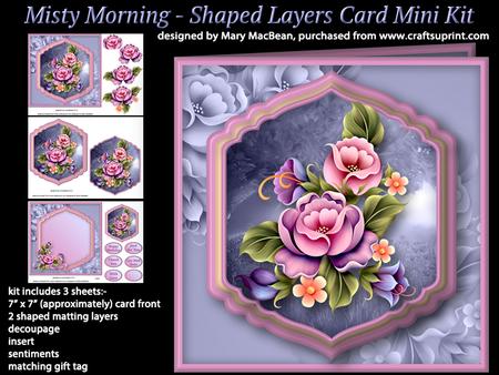 Misty Morning - Shaped Layers Card Mini Kit