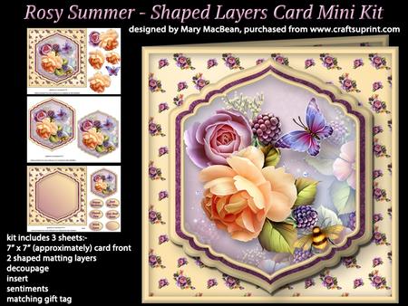 Rosy Summer - Shaped Layers Card Mini Kit