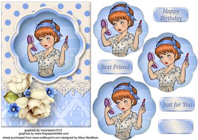 A Bit of Lippy - Petal Pyramid Card Front