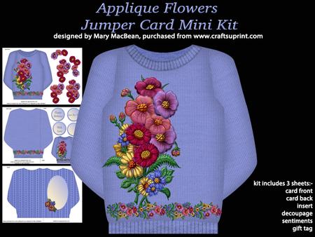 Applique Flowers - Jumper Card Mini Kit