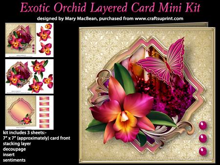 Exotic Orchid Layered Card Mini Kit