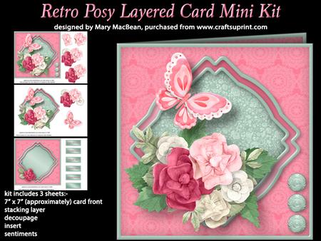 Retro Posy Layered Card Mini Kit