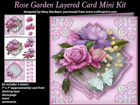 Rose Garden Layered Card Mini Kit