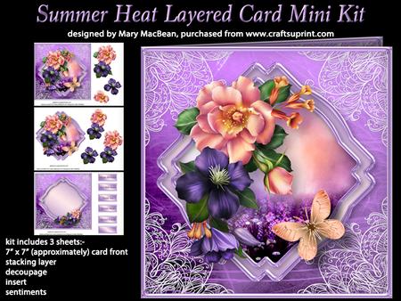 Summer Heat Layered Card Mini Kit