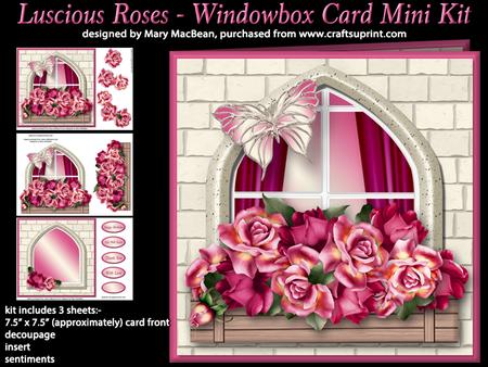 Luscious Roses - Windowbox Card Mini Kit